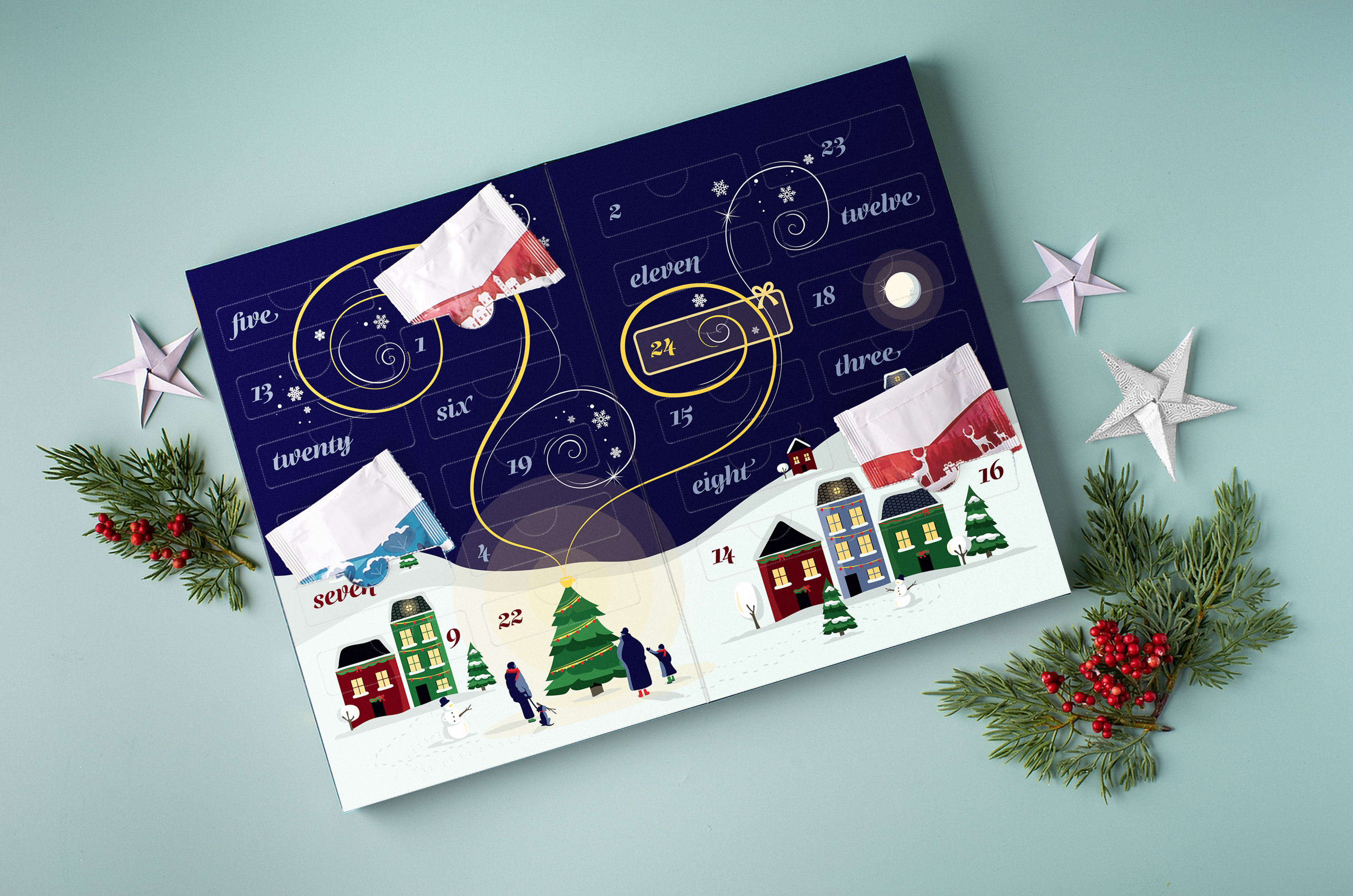 Adagio advent calendar birdseye.