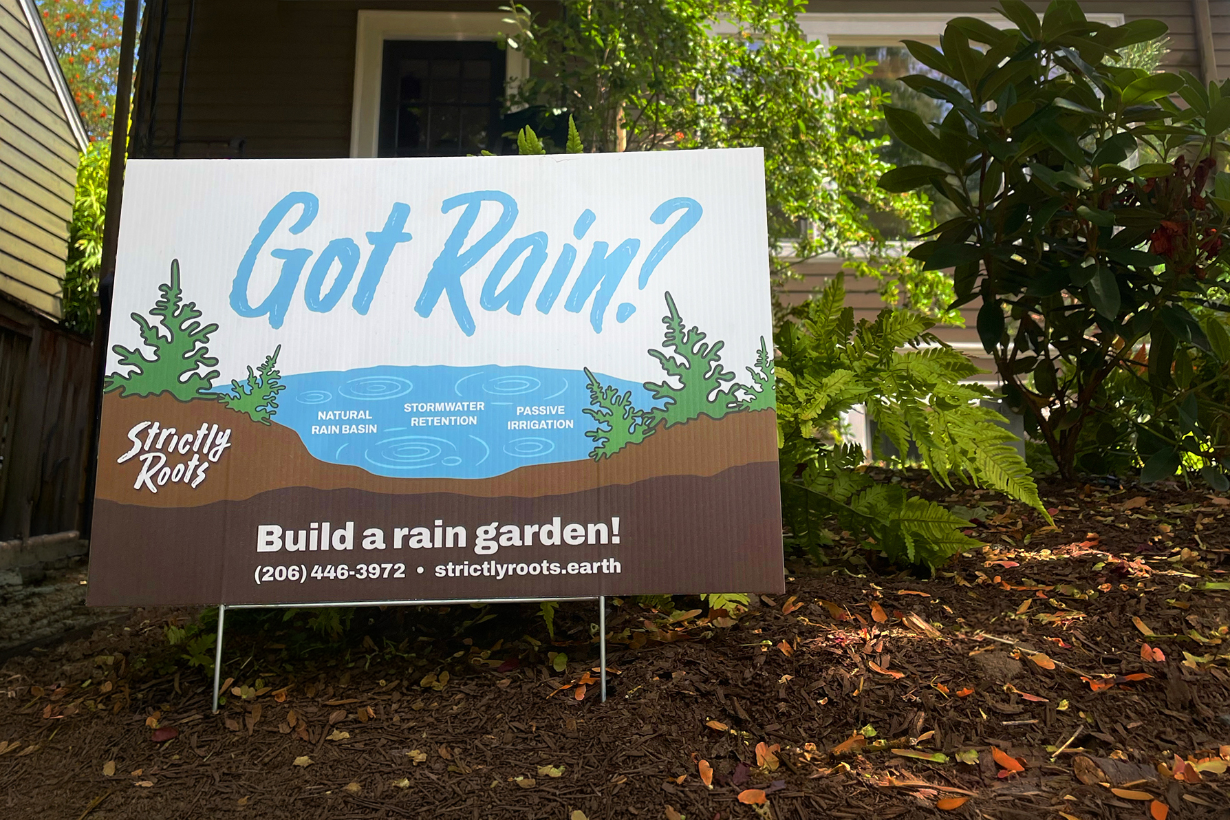 Strictly Roots yard sign.