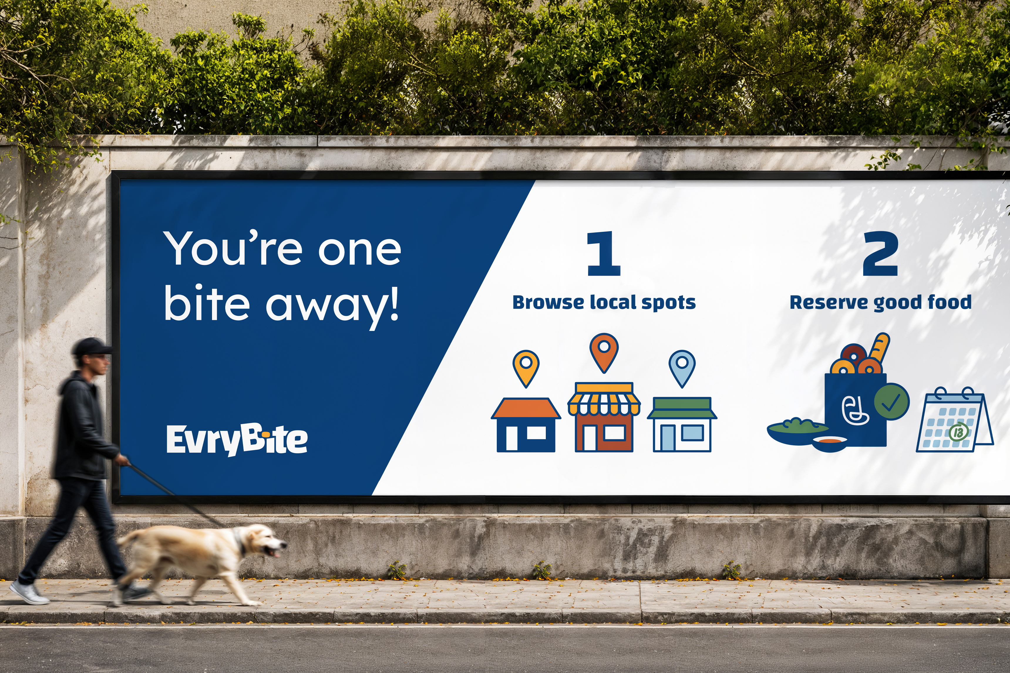 EvryBite street billboard.