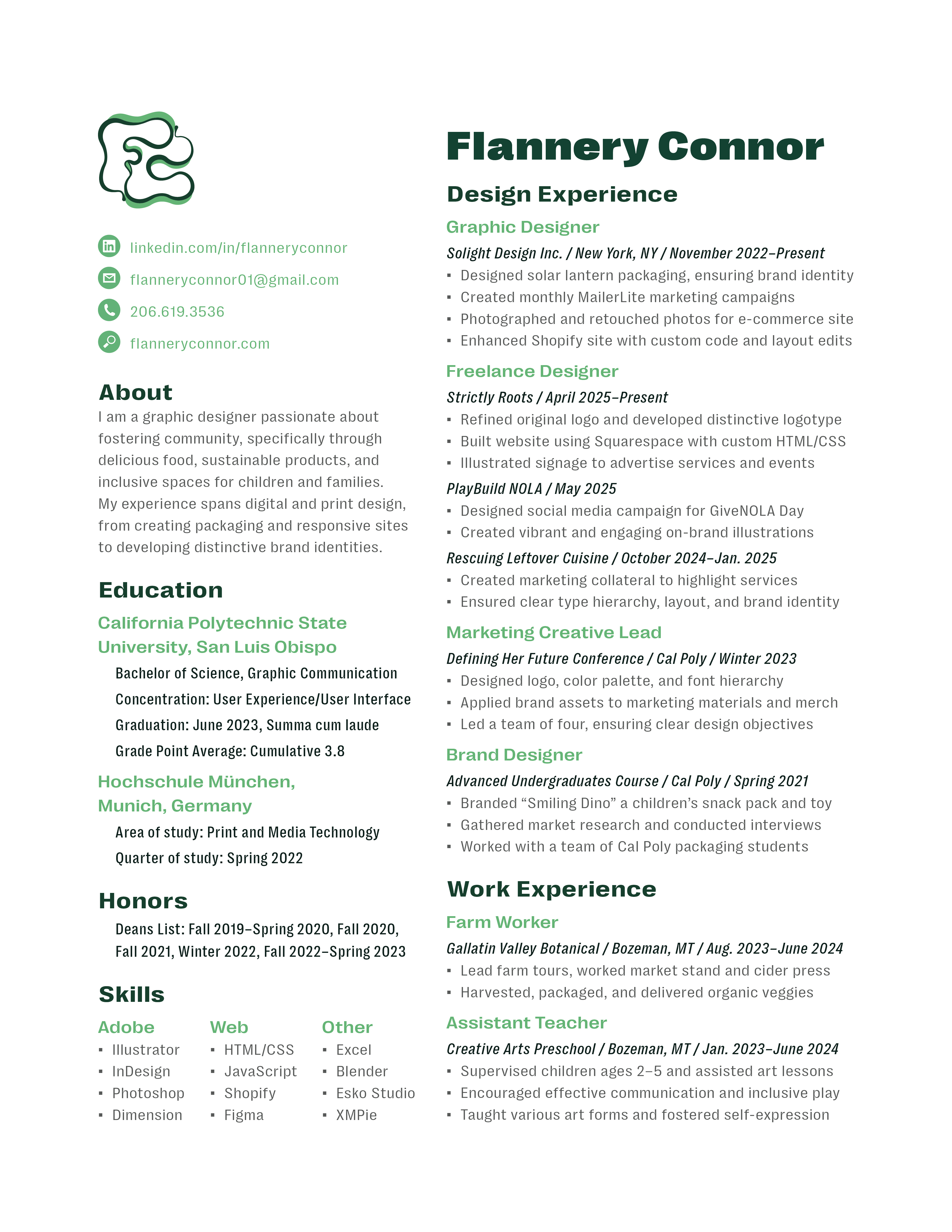 Flannery Connor Resume