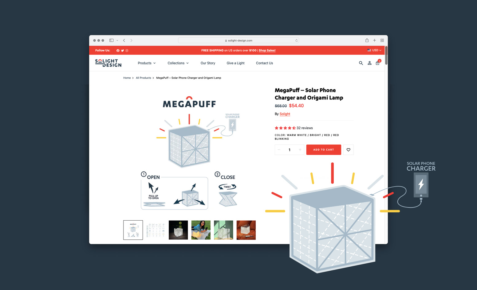 MegaPuff illustrations on solight website.