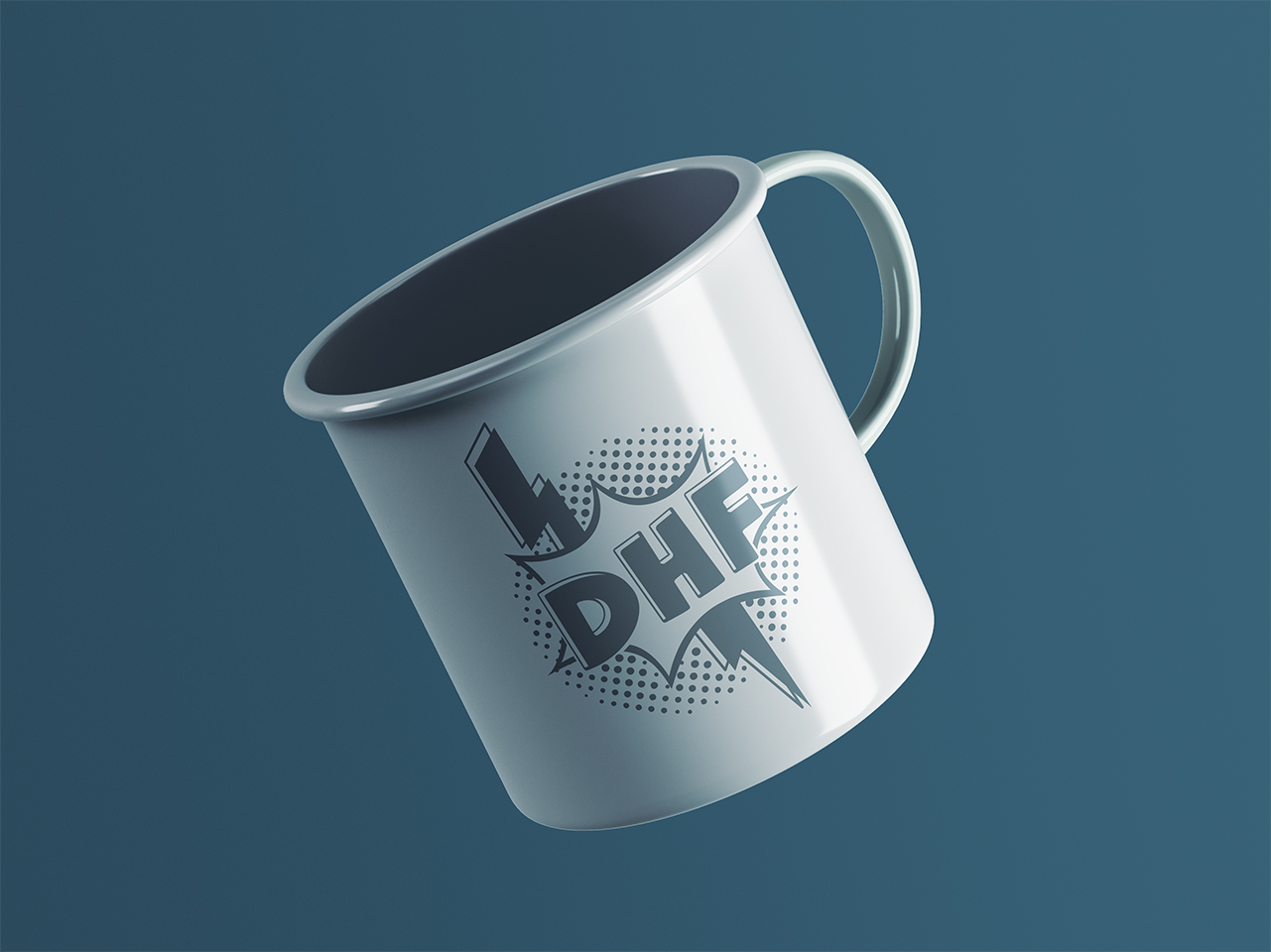 Coffee cup with logo.