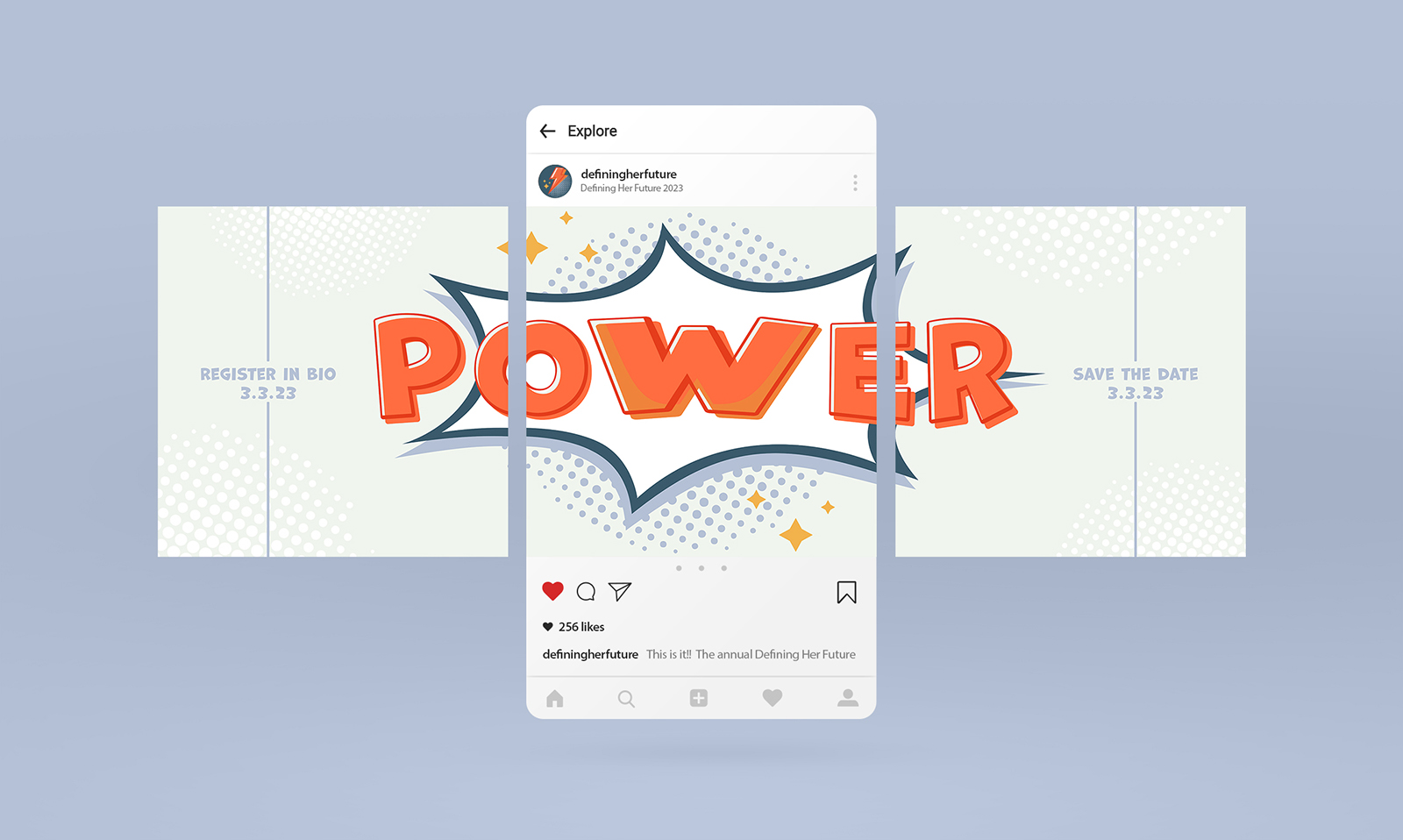 Confrence instagram post, three image banner.